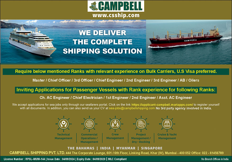 Campbell Shipping Private Limited vacancies