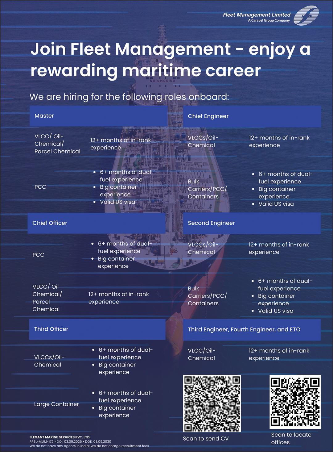 Elegant Marine Services Pvt Ltd., vacancies