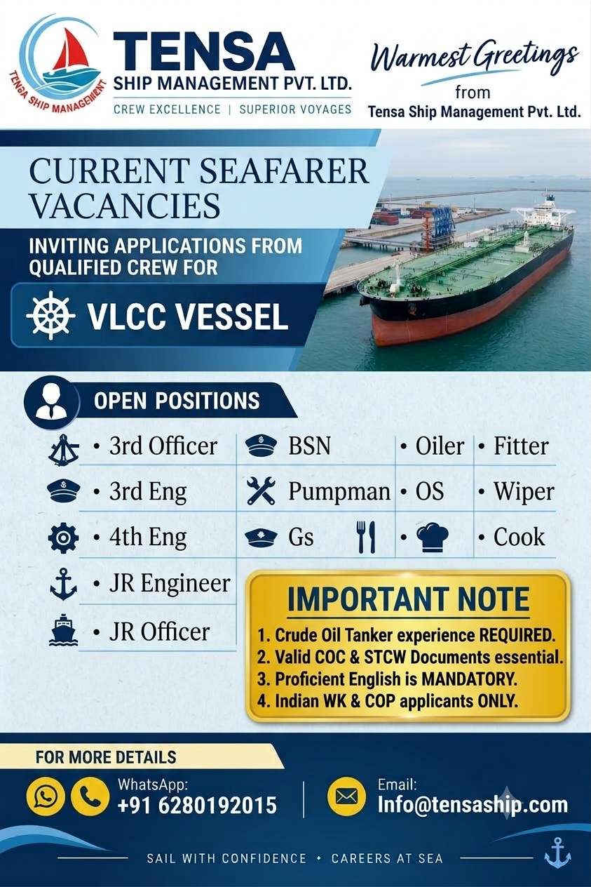Tensa Ship Management vacancies