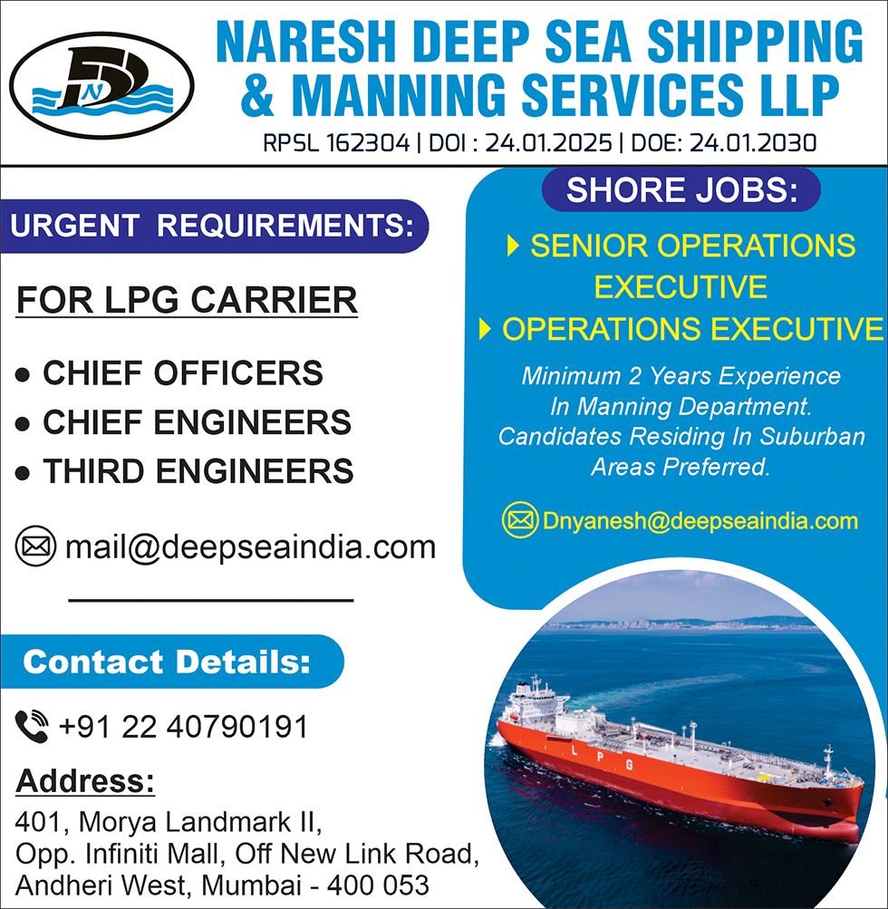 Naresh Deep Sea Shipping vacancies