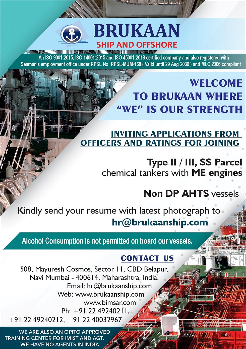 Brukaan Ship And Offshore Pvt Ltd., vacancies