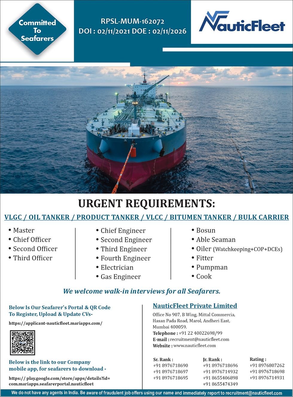 NauticFleet Private Limited vacancies