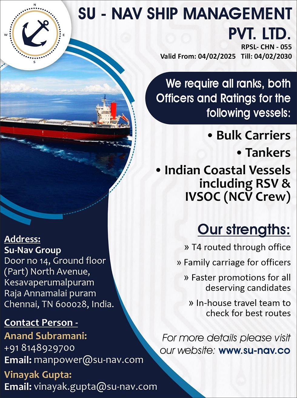 Su-Nav Shipmanagement Pvt Ltd vacancies